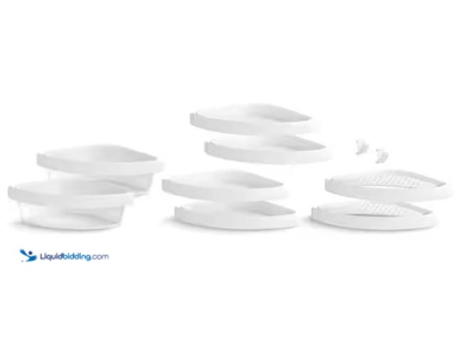 Lot 49-2022306 - Sterling STORE+ 8-Piece Wall Mounted Shower Caddy in White Finish, Model # 88028700-0, Unused, Has a...