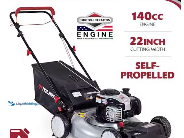 Lot 49-1627598 - Murray 22 in. 140 cc Briggs & Stratton Walk Behind Gas Self-Propelled Lawn Mower with Front Wheel Dr...
