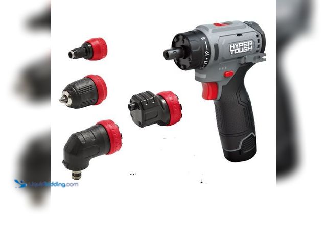 Lot 49-1623968 - Hyper Tough 12V Max Lithium-Ion 4-in-1 Multi-Head Cordless Power Drill with 2.0Ah Battery and USB-C ...
