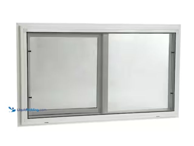 Lot 49-1550519 - TAFCO WINDOWS 32.25 in. x 20.25 in. White Left-Hand Double-Pane Insulated Glass Vinyl Sliding Baseme...