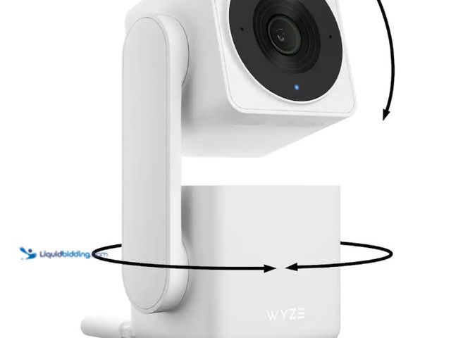 Lot 49-3564495 - Wyze - Cam Pan v4, Indoor/Outdoor, Plug-in 4K Security Camera with 360° Pan/Tilt & Color Night Visio...