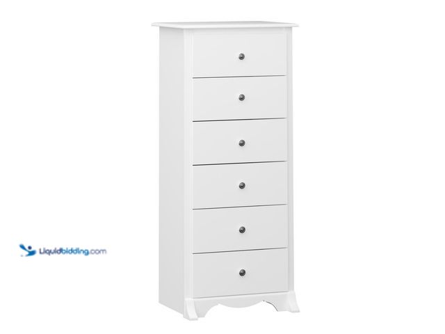 Lot 49-5416120 - Prepac Monterey 6-Drawer White Chest. [Model # WDC-2354-K] Used