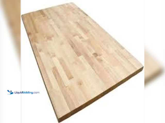 Lot 49-5459817 - Hampton Bay 4 ft. L x 25 in. D Unfinished Birch Solid Wood Butcher Block Countertop with Square Edge...