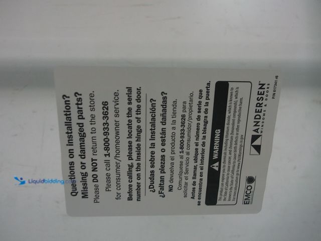 Lot 49-1625594 - 35 1/8" x 79 1/8" White storm door LH swing, Slightly used, Scuffs/scratches. (NOTE: No box, No hard...