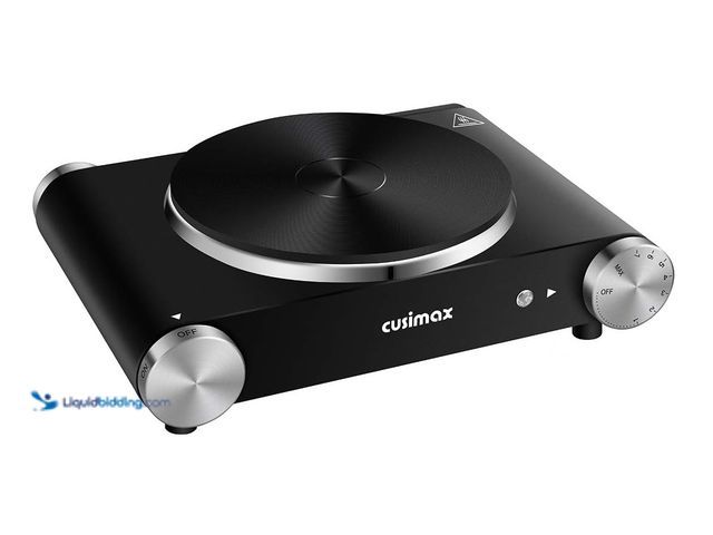 Lot 49-3430422 - CUSIMAX Electric Hot Plate for Cooking Portable Single Burner 1500W Cast Iron hot plates Heat-up in ...