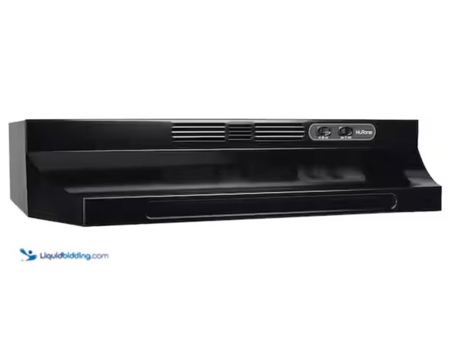 Lot 49-2000302 - Broan-NuTone RL6200 Series 30 in. Ductless Under Cabinet Range Hood with Light in Black, Model # RL6...