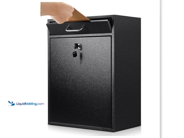 Lot 49-3600318 - Locking Mailbox with Key for Outdoor 18 x 15 x 7 Inches Large Wall Mount Mail Box with Lock Security...