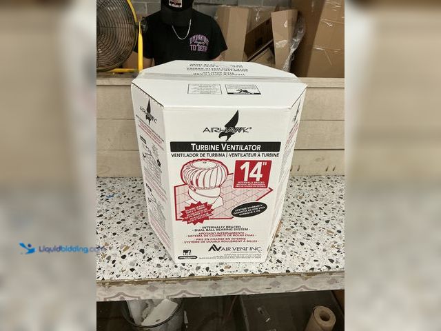 Lot 49-5447893 - Air Vent 14 in. Brown Aluminum Internally Braced Wind Turbine. [Model # TIB14SBR] Unused