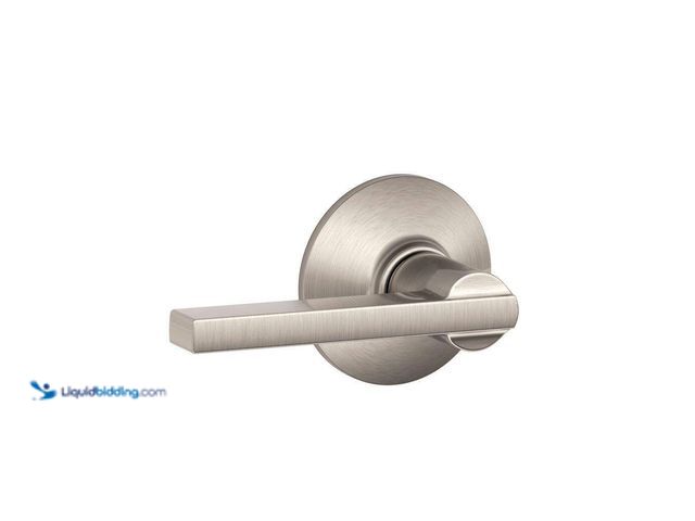 Lot 49-5408054 - Schlage Latitude Satin Nickel Hall/Closet Door handle. [Model # F10 V LAT 619] Unused