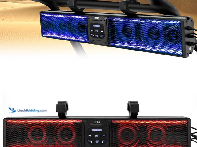 Lot 49-3511790 - UTV Sound Bar 26 Inch, ATV Soundbar with 6 Speakers, RGB Multicolor Lights with Light Strip, Waterpr...