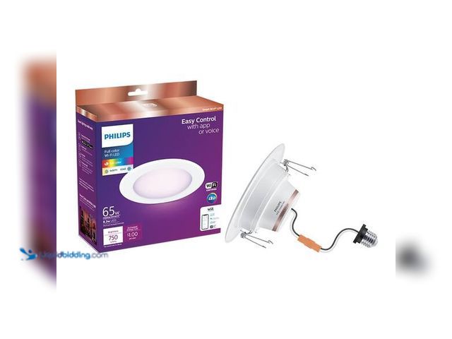 Lot 49-3564331 - Philips
5 in. / 6 in. LED Color Changing 65-Watt Equivalent Wi-Fi Smart Recessed Downlight Powered ...