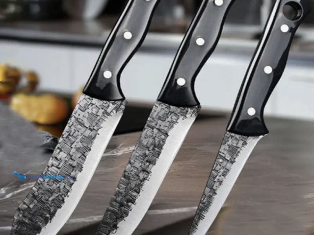 Lot 49-1820359 - New 3pcs Professional Butcher Knife- Hand-Forged Stainless Steel Boning Knife Kitchen Hand-Forged Fi...