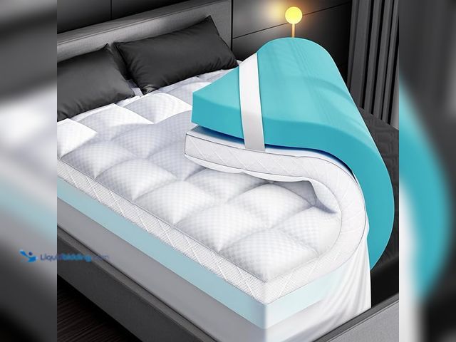 Lot 49-5446721 - ASIN:B0DG5YVZ3F Dual Layer Memory Foam Mattress Topper for Pain Relief with 2X Support, 2" Fluffy Pi...