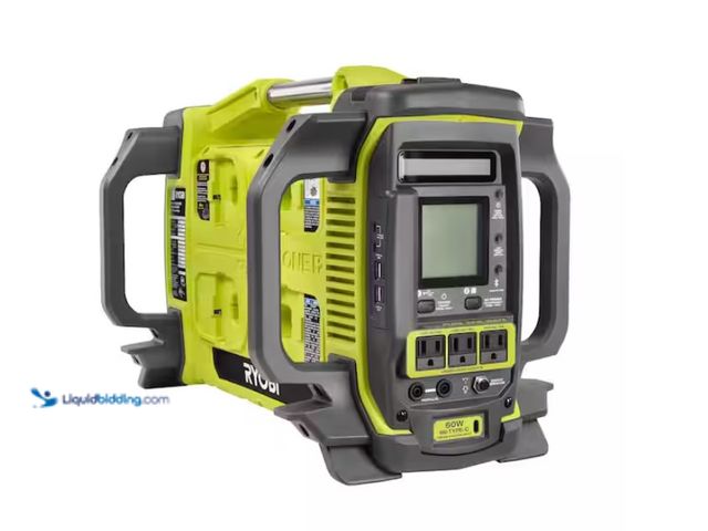 Lot 49-1622665 - RYOBI 18V ONE+ 1800-Watt Portable Battery Inverter Power Station/8-Port Charger (Tool Only), Model #...