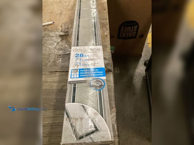 Lot 49-5436877 - Oatey Designline 28 in. Stainless Steel Linear Shower Drain with Tile-In Pattern Drain Cover. Model ...