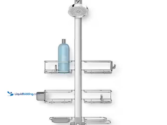 Lot 49-5561072 - simplehuman
XL Adjustable Hanging Shower Caddy, Stainless Steel/Anodized Aluminum, Unused
