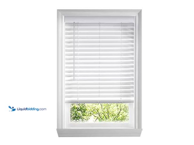 Lot 49-3566144 - Home Decorators Collection
White Cordless Faux Wood Blinds for Windows with 2 in. Slats - 39.5 in. ...
