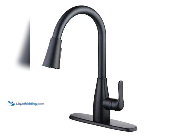 Lot 49-2001623 - Glacier Bay McKenna Single-Handle Pull-Down Sprayer Kitchen Faucet in Matte Black with TurboSpray an...