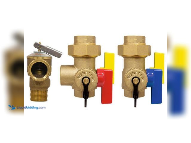 Lot 49-5453374 - Webstone, a brand of NIBCO 3/4 in. EXP Ultra-Compact Tankless Water Heater Service Valve Kit with 2-...