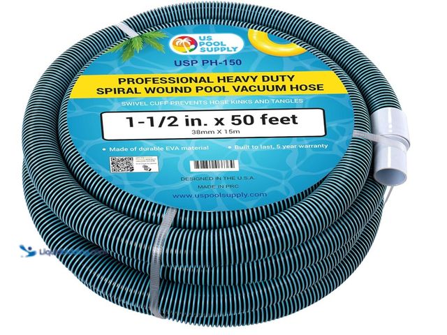 Lot 49-1575672 - U.S. Pool Supply Pool Vacuum Hose - 1-1/2" x 50' Professional Heavy Duty Pool Hose for Inground, Spi...