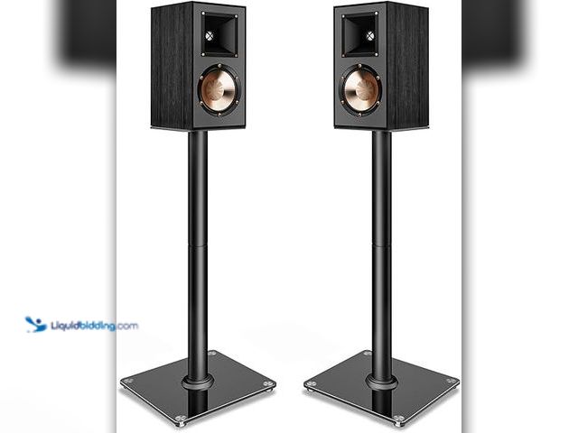 Lot 49-3433569 - (2-Pack) PEGZONE Speaker Stands Pair for Surround Sound, 55 LBS Capacity, 30.1 inch Floor Bookshlef ...