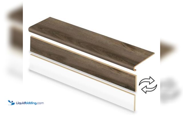 Lot 49-5454150 - Cap A Tread Cocoa Walters Oak 47 in. L x 12.15 in. W x 42.92 mm T Vinyl Overlay Stair Tread and Reve...