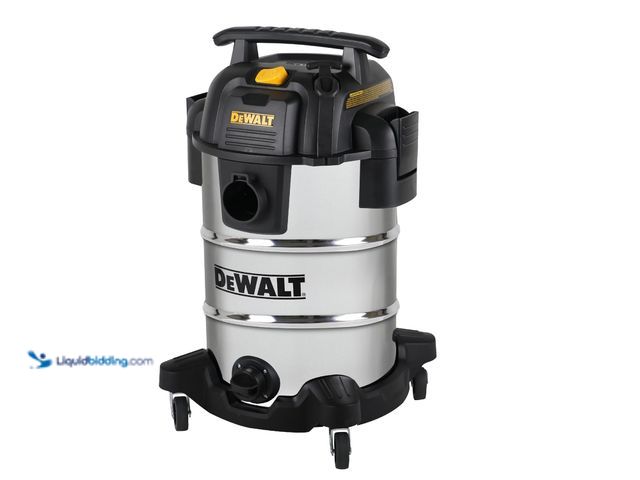 Lot 49-5539951 - DEWALT DXV08S 8 Gallon Wet/Dry Vacuum, 4 Peak HP Shop Vacuum, Stainless Steel Tank, Silver. Model: B...