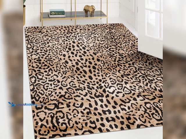 Lot 49-5488309 - Leopard Print Area Rug, Leopard Rug 8x10 Cheetah Area Rug for Bedroom Living Room Animal Print Area ...