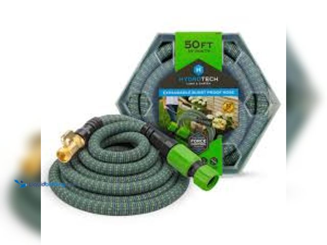 Lot 49-5407176 - Hydrotech 5/8 in. Dia. x 50 ft. Expandable Garden Water Hose. Model # 8989. Slightly used