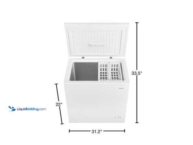 Lot 49-5554226 - Vissani 7.0 cu. ft. Manual Defrost Chest Freezer with LED Light in White, Garage Ready Model # HMCF7...