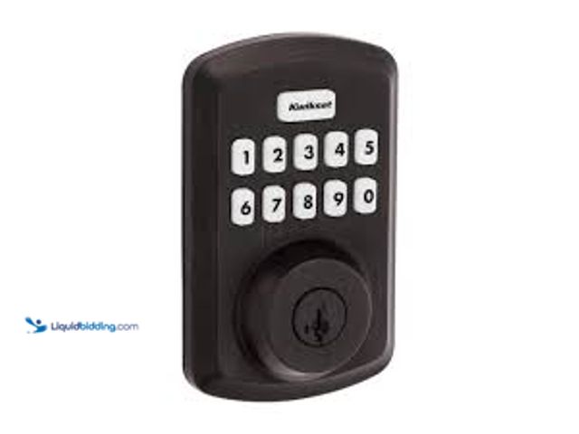 Lot 49-5459466 - Kwikset Powerbolt 250 10-Button Keypad Venetian Bronze Transitional Electronic Deadbolt Door Lock. M...