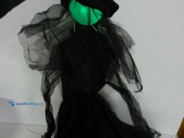 Lot 49-3472744 - Witches Cauldron Standing Yard Halloween Decoration With Standing Witch, Unused, Possibly Missing Pi...