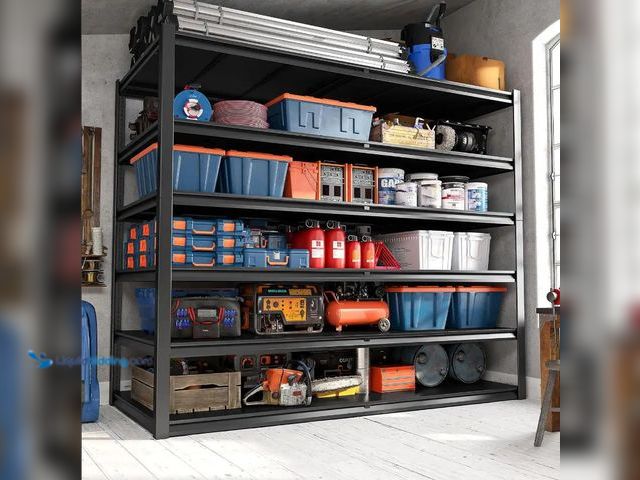 Lot 49-1558908 - REIBII 55"W x 84"H 3600LBS Heavy Duty Industrial Garage Shelving,6-Tier Adjustable Easy Installation...