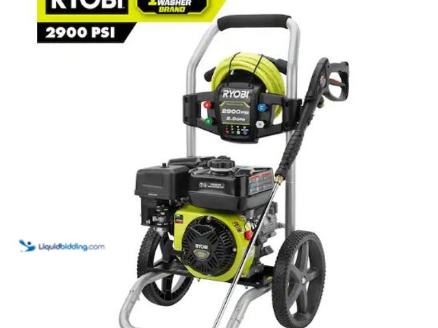 Lot 49-1630636 - RYOBI 2900 PSI 2.5 GPM Cold Water Gas Pressure Washer with 212cc Engine, NOTE: Missing Nozzles, Spra...