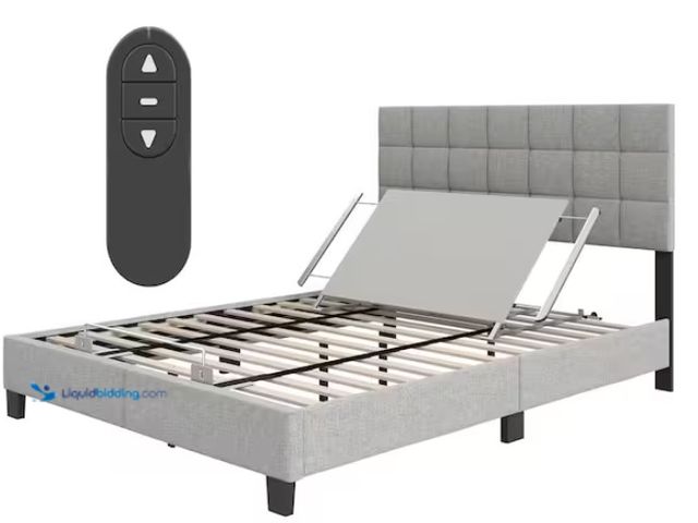 Lot 49-1550498 - Adjusta-Flex 100 Queen Power Adjustable Head Lift Base, Wireless Remote, 10-Minute Assembly, Box Spr...