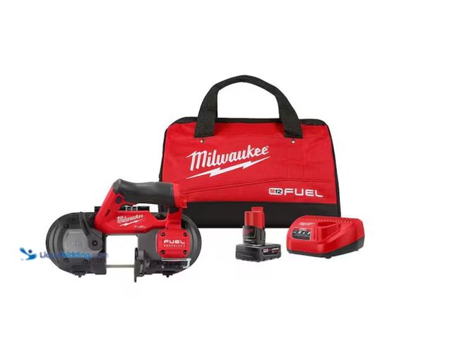 Lot 49-1556647 - Milwaukee M12 FUEL 12V Lithium-Ion Cordless Compact Band Saw XC Kit with One 4.0 Ah Battery, Charger...