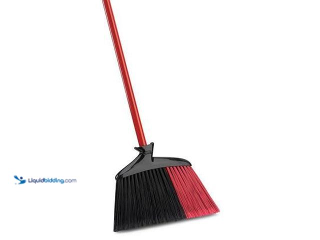 Lot 49-3563892 - QTY 2 - Libman 14 in. High Power Extra-Large Indoor/Outdoor Angle Broom with Steel Handle. Model # 9...