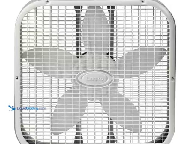 Lot 49-2000259 - Lasko 20 in. 3 Speed Air Circulating Box Fan for Home in White with Save Smart Technology, 1820 CFM ...