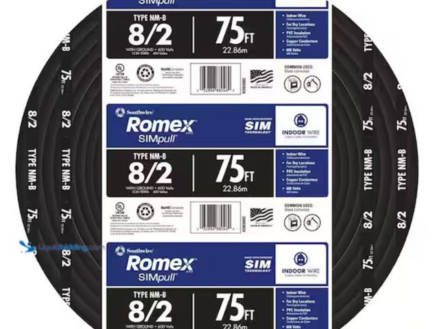 Lot 49-2001562 - Southwire 75 ft. 8/2 Stranded Romex SIMpull CU NM-B W/G Wire, Model # 28893624, Unused.   Ref#BIN052...