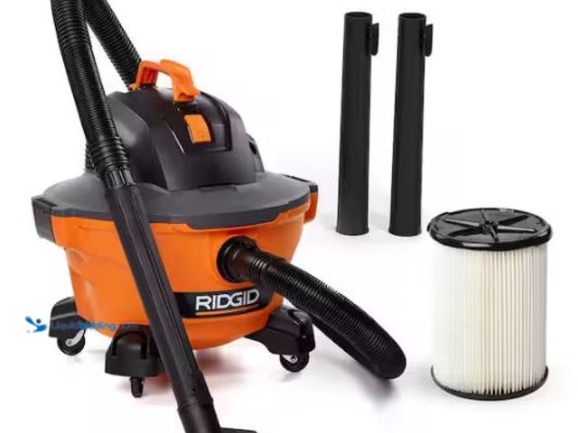 Lot 49-3473144 - RIDGID 6 Gal. 3.5 Peak HP NXT Shop Vacuum Wet Dry Vac with General Debris Filter, Locking Hose and A...
