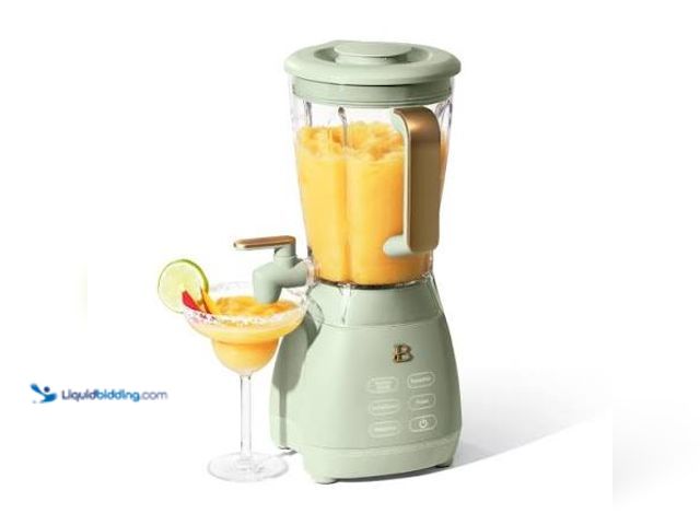 Lot 49-5559172 - Beautiful Slush Crush 60 oz 4-Speed Frozen Drink Maker, Sage Green by Drew Barrymore. Model: 19262. ...