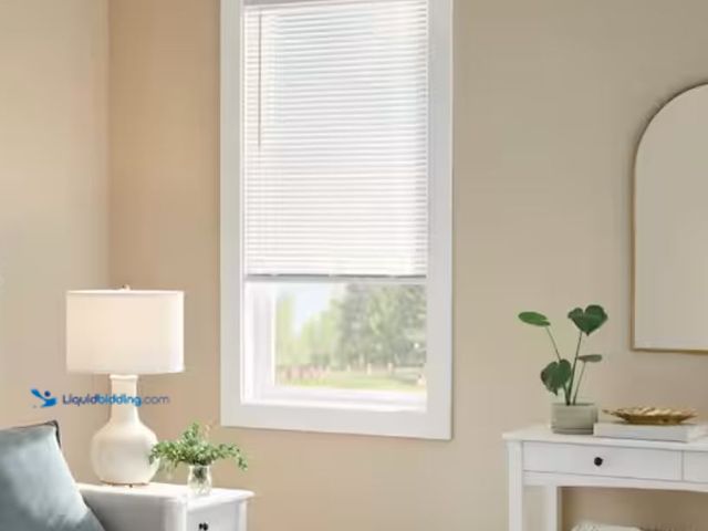 Lot 49-1623766 - Lot of (2) StyleWell Pre-Cut 27 in. W x 64 in. L Cordless Light Filtering White Vinyl Mini Blind wit...