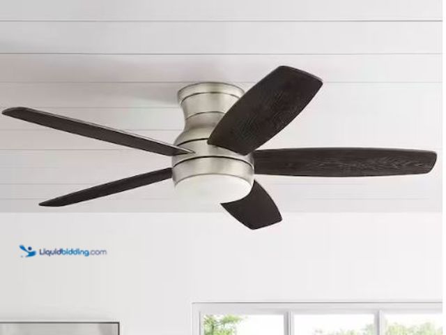 Lot 49-1630975 - Home Decorators Collection Ashby Park 52 in. White Color Changing Integrated LED Brushed Nickel Ceil...