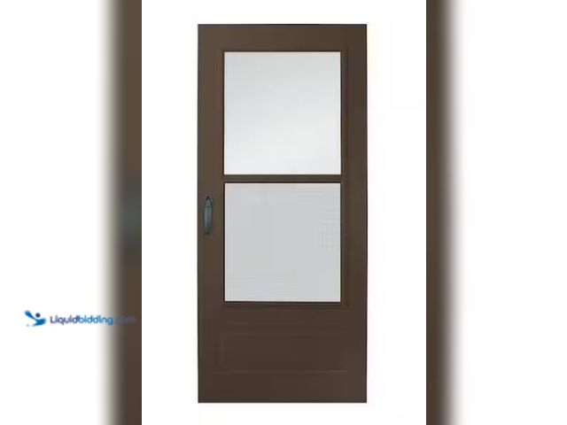 Lot 49-1549373 - Andersen 200 Series 36 in. x 80 in. Bronze Universal 3/4 Light Mid-View Aluminum Storm Door with Bla...