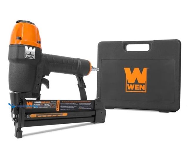 Lot 49-2004523 - WEN 18-Gauge 2-in-1 Pneumatic 2-Inch Brad Nailer and 1/4-Inch Crown Stapler, Model #61722K, Has case...