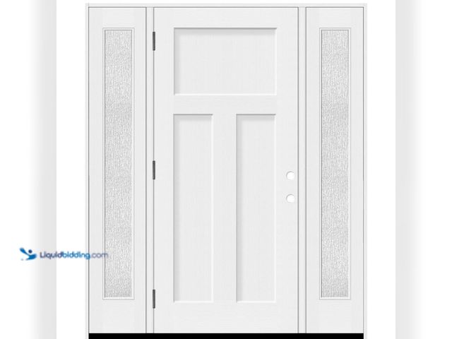 Lot 49-5433890 - Steves & Sons
Legacy 64 in. x 80 in. 3 Panel Craftsman RHOS Unfinished White Fiberglass Prehung Fro...