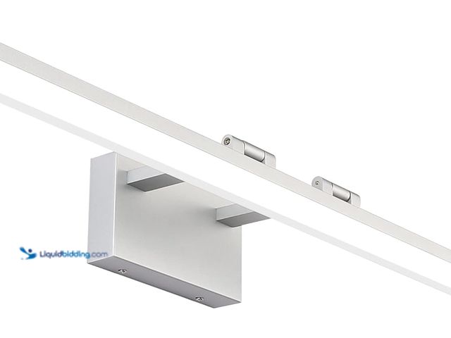 Lot 49-5410708 - SOLFART Modern Bathroom Vanity Lights 40 inch Silver Finishing Aluminum with Acrylic Rotating Led Li...