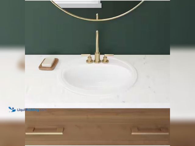 Lot 49-1577068 - Bootz Industries Laurel Round Drop-In Bathroom Sink in White, Model # 021-2435-00, New, Shipping Dam...