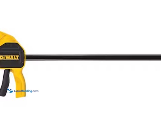Lot 49-1550470 - DEWALT 24 in. 600 lbs. Trigger Clamp with 3.75 in. Throat Depth, Model # DWHT83186, Slightly used.  ...