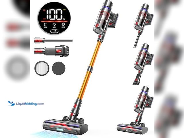 Lot 49-1510601 - Cordless Vacuum Cleaner, 45Kpa 550W 65Mins Self-Standing Vacuum Cleaners for Home, Stick Vacuum with...